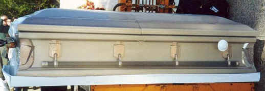 Wrapped casket